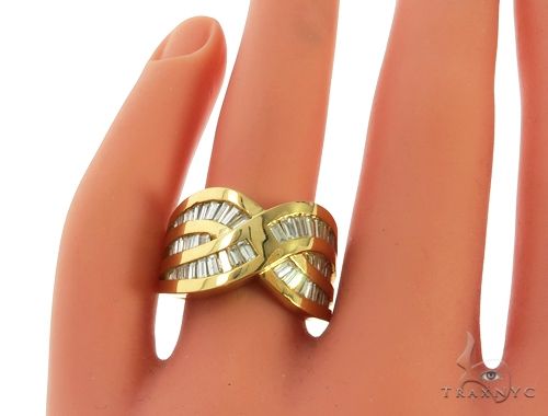 14K Yellow Gold Baguette Cut Channel Diamond Ring 63185 - Image 8