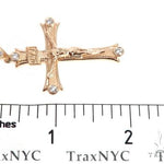 14K Yellow Gold Bezel Diamond Jesus Christ Crucifix 64684 - Image 6