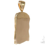 14K Yellow Gold Bezel Diamond Jesus Piece 64010 - Image 3