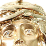 14K Yellow Gold Bezel Diamond Jesus Piece 64010 - Image 4