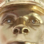 14K Yellow Gold Bezel Diamond Patriot the American Soldier Charm Pendant 63309 - Image 2