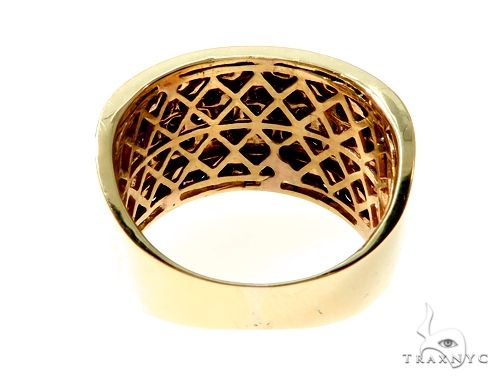 14K Yellow Gold Black Diamond Band, photo 5 of 7