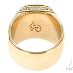 14K Yellow Gold Black Diamond Cushion Cut Pinky Ring 65079 - Image 5