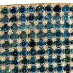 14K Yellow Gold Blue Diamond Square Ring 61503 - Image 3