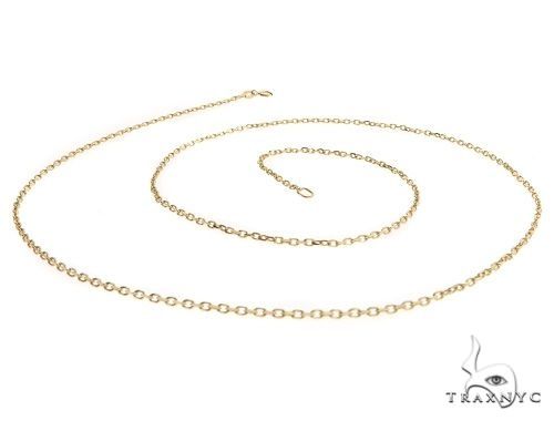 14K Yellow Gold Cable Link Chain 16 Inches 1.4mm   64394 - Image 4