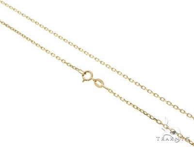 14K Yellow Gold Cable Link Chain 24 Inches 1.4mm   64398 - Image 1