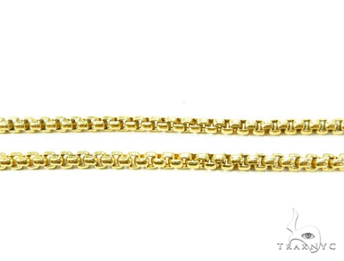 14K Yellow Gold Hollow Round Box Link Chain 20 Inches 3.5mm   36998 - Image 2