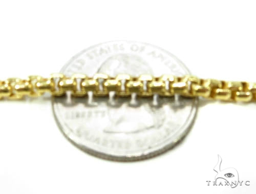 14K Yellow Gold Hollow Round Box Link Chain 20 Inches 3.5mm   36998 - Image 3