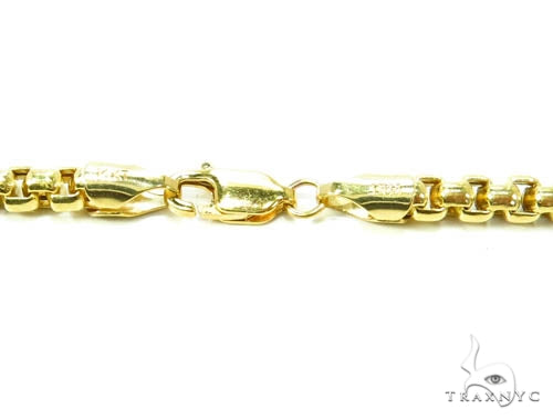 14K Yellow Gold Hollow Round Box Link Chain 20 Inches 3.5mm   36998 - Image 4