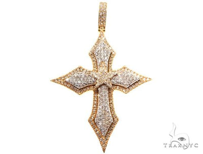 14K Yellow Gold Cross Pendant 64579 - Image 1