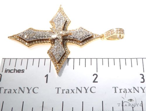 14K Yellow Gold Cross Pendant 64579 - Image 6