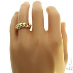 14K Yellow Gold Cuban Link Ring 66162 - Image 5