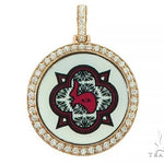 14K Yellow Gold Custom Diamond Holographic Prism Photo Pendant 65758 - Image 1