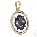 14K Yellow Gold Custom Diamond Holographic Prism Photo Pendant 65758 - Image 2