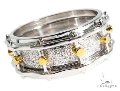 14K Yellow Gold Custom Drum Ring 63995 - Image 1