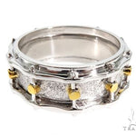 14K Yellow Gold Custom Drum Ring 63995 - Image 4