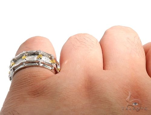14K Yellow Gold Custom Drum Ring 63995 - Image 7