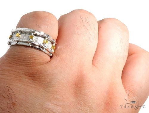 14K Yellow Gold Custom Drum Ring 63995 - Image 8
