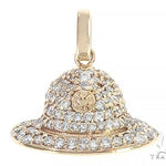 14K Yellow Gold Custom Made Hat Pendant 65286 - Image 1
