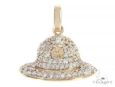 14K Yellow Gold Custom Made Hat Pendant 65286 - Image 1