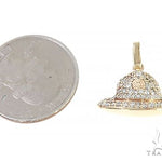 14K Yellow Gold Custom Made Hat Pendant 65286 - Image 4