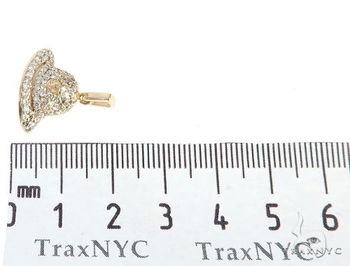 14K Yellow Gold Custom Made Hat Pendant 65286 - Image 6