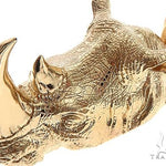 14K Yellow Gold Custom Made Rhino Pendant 65588 - Image 4