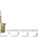 14K Yellow Gold Custom Made Saxophone Pendant 66052 - Image 6