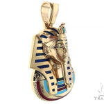 14K Yellow Gold Custom Pharaoh King Tut Pendant 65458 - Image 2