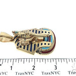 14K Yellow Gold Custom Pharaoh King Tut Pendant 65458 - Image 6