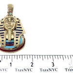 14K Yellow Gold Custom Pharaoh King Tut Pendant 65458 - Image 7