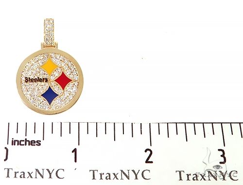 14K Yellow Gold Small Custom Steelers Pendant, photo 6 of 7