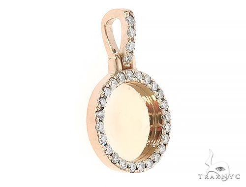 14K Yellow Gold Customizable Photo Pendant 0.50 Inch 65099 - Image 2