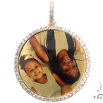14K Yellow Gold Customizable Photo Pendant 2 inches 64631 - Image 8