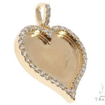 14K Gold Customizable Heart Photo Pendant 1 inch 64627 - Image 2