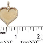14K Gold Customizable Heart Photo Pendant 1 inch 64627 - Image 6