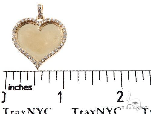 14K Gold Customizable Heart Photo Pendant 1 inch 64627 - Image 6