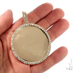 14K Yellow Gold Customizable Photo Pendant 2 inches 64631 - Image 5