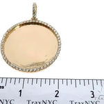 14K Yellow Gold Customizable Photo Pendant 2 inches 64631 - Image 6