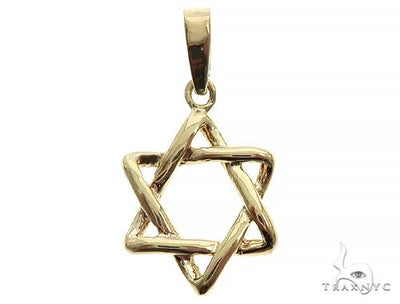 14K Gold David Star Pendant 65940 - Image 1
