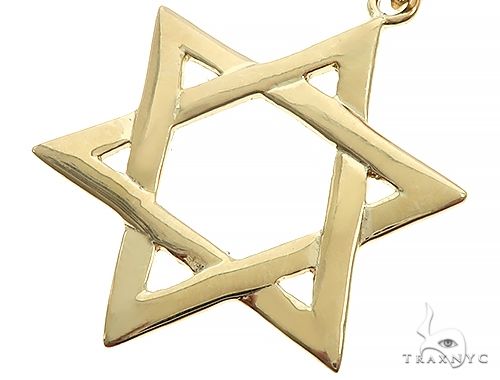 14K Gold David Star Pendant 65942 - Image 4