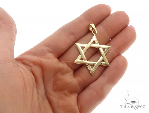 14K Gold David Star Pendant, photo 5 of 7