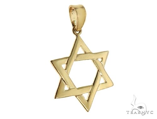 14K Gold David Star Pendant 65943 - Image 2