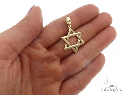 14K Gold David Star Pendant 65943 - Image 3