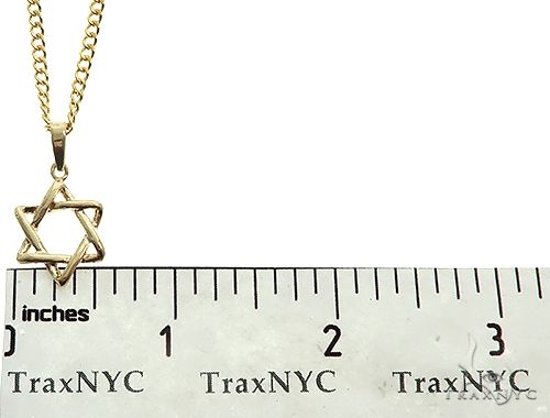 14K Yellow Gold David Star Pendant Set, photo 6 of 7