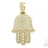 14K Gold Diamond Hamsa Pendant 65843