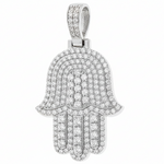 14K Gold Diamond Hamsa Pendant 65843