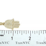 14K Gold Diamond Hamsa Pendant 65843 - Image 7