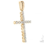 14K Gold Diamond  Cross 65301 - Image 2