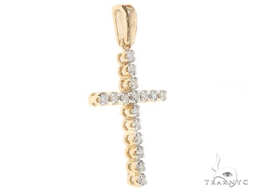 14K Gold Diamond  Cross 65301 - Image 2